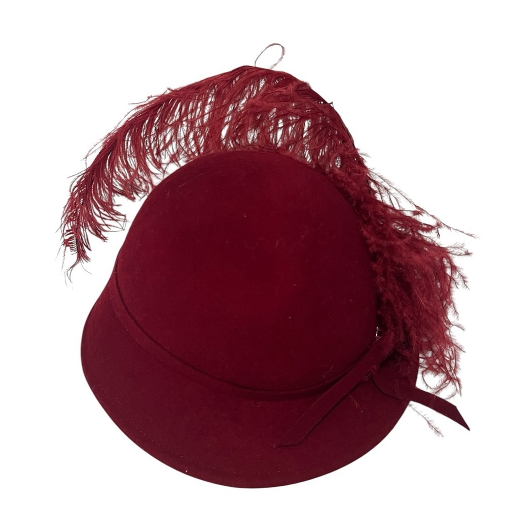 Vintage Mr. John Moderne Wool Feathered Hat